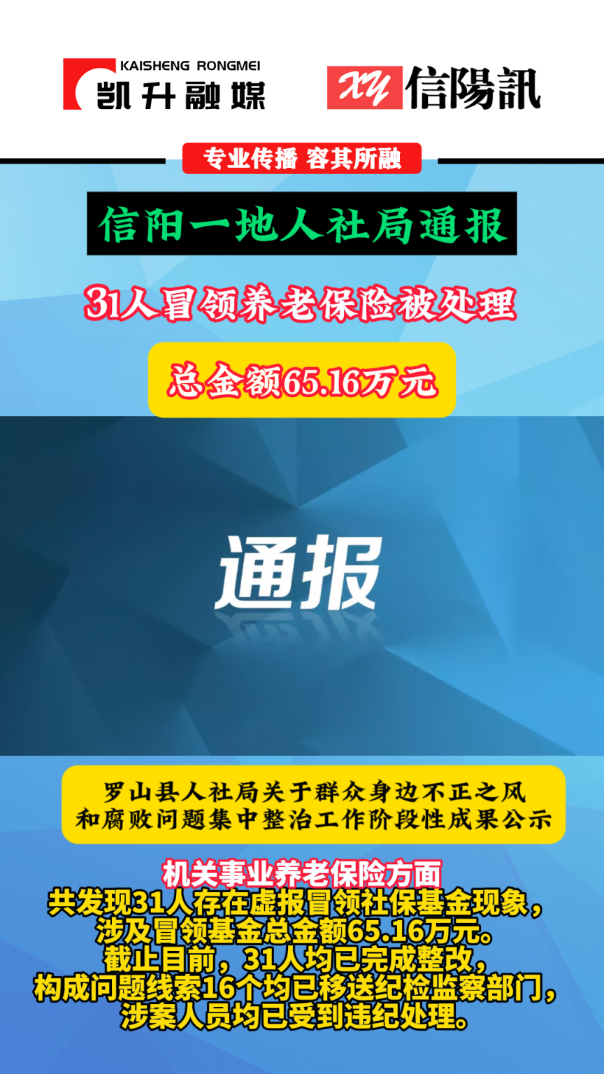 纪委通报！！罗山31人冒领社保基金被移送... #社保知识 #信阳 #罗山县